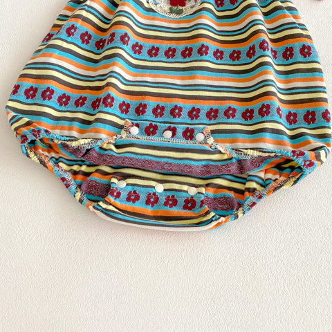 Baby Girl Summer Stripes Cami Tie Bodysuit