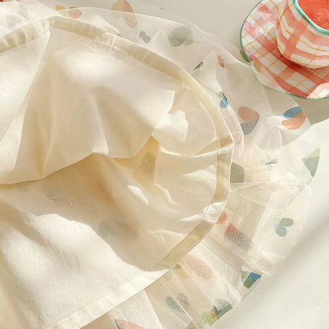 Girls Heart Tulle Dress