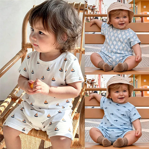 Baby Boy Soft Tee Shirt Romper