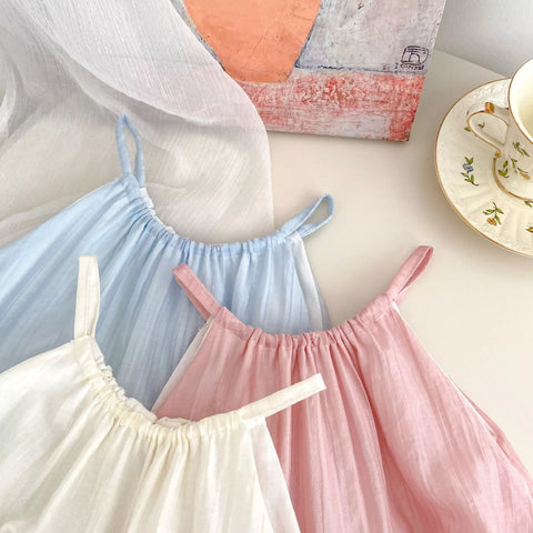 Baby Girl Low Waist Ruffle Bodysuit Halter Dress
