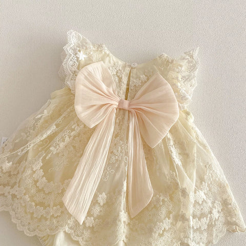 Baby Girl Scallop Lace Bodysuit Dress