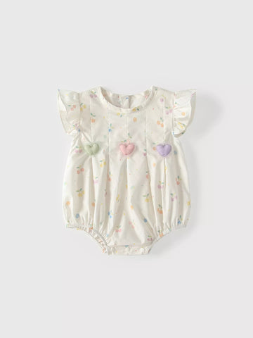 Baby Girl Hearts and Fruits Bodysuit