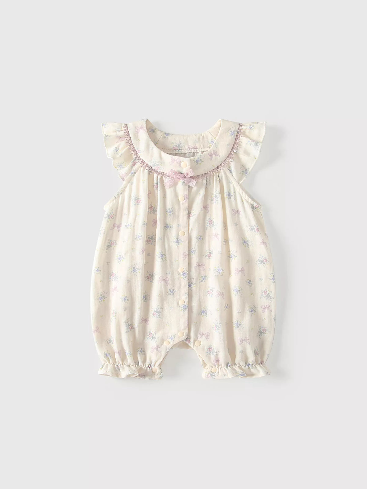 Baby Girl Flower Pattern Print Romper
