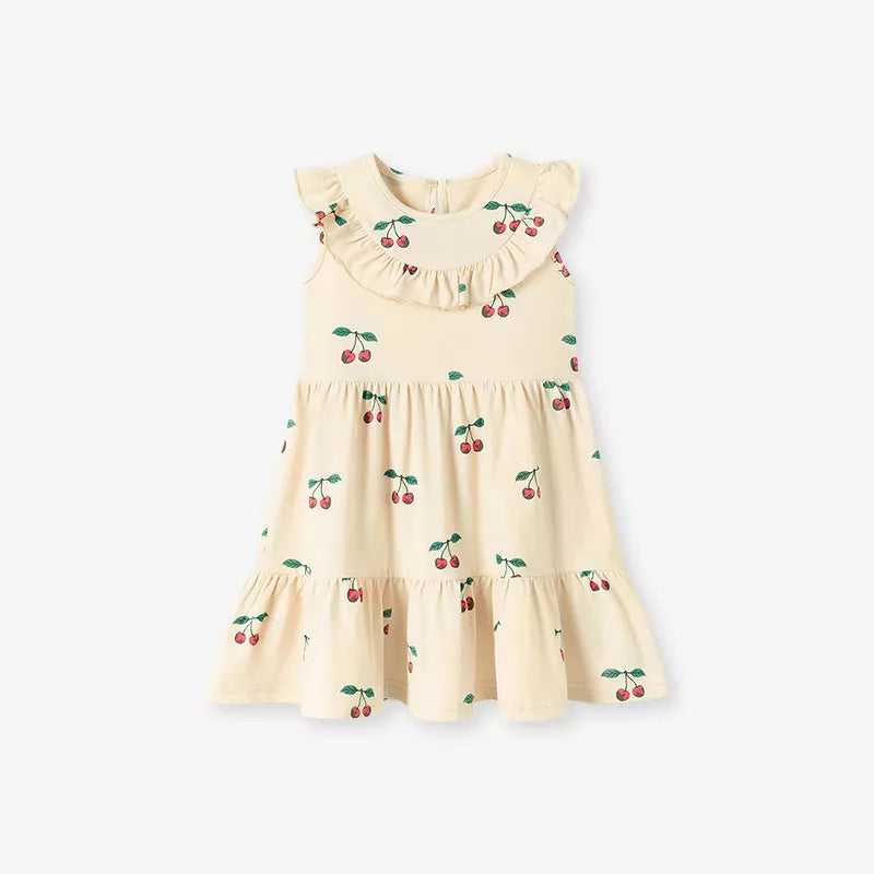 Girls Ruffler Tiered Cherry Print Dress