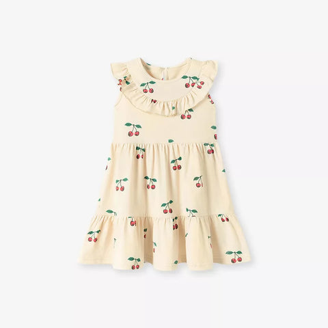 Girls Ruffler Tiered Cherry Print Dress