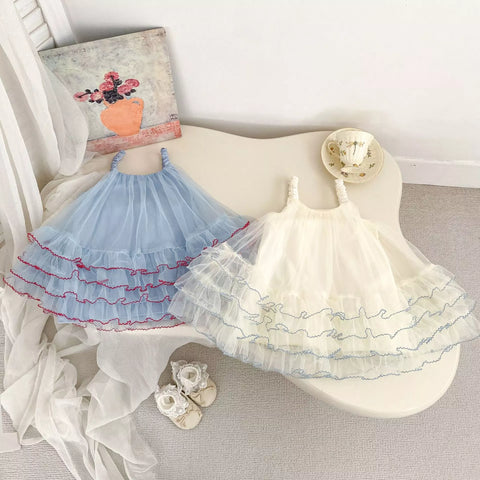 Girls Pouffy Tutu Ruffle Dress