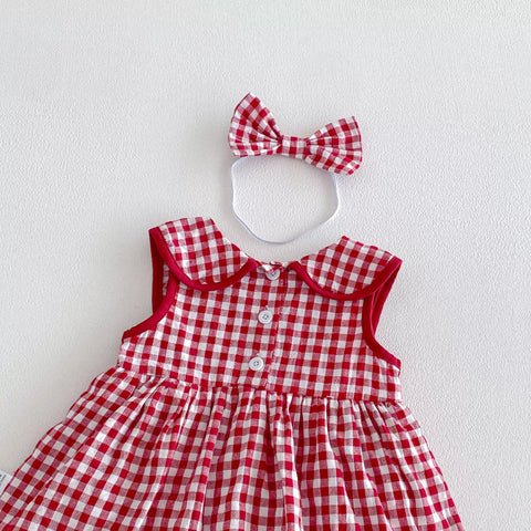 Baby Girl Mushroom Patch Gingham Dress