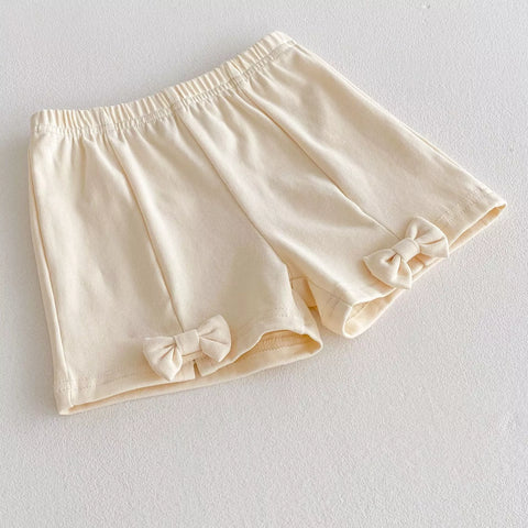 2 Pc Baby Girl Bow Shirt & Shorts Set