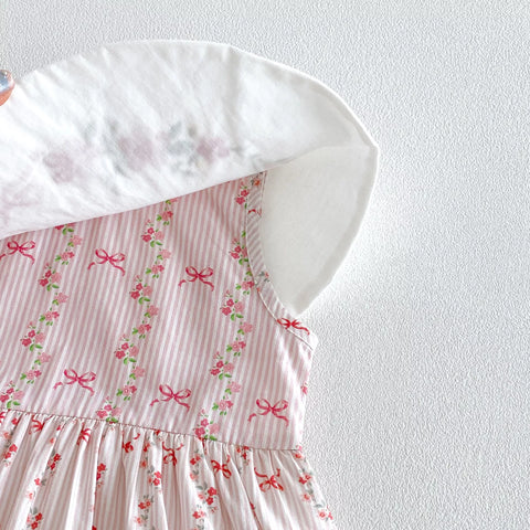 Baby Girl Circle Collar Flower Emb Dress