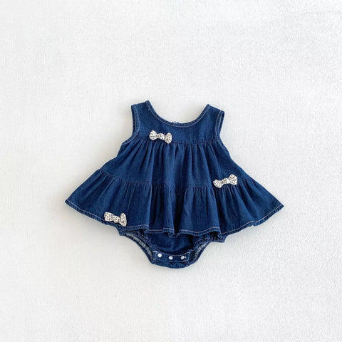 Baby Girl Denim Bow Dress