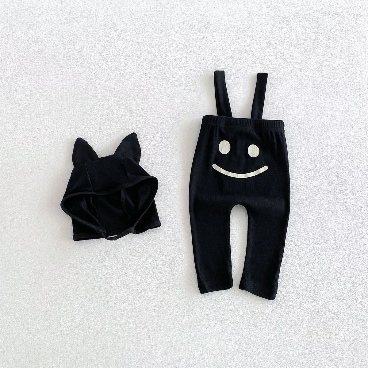 2 Pc Baby Halloween Monster Suspender Romper Set