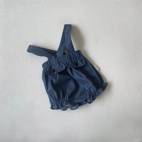 Unisex Baby Overall Flap Pocket Shorts