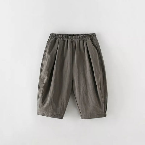 Boys Elastic Barrel Loose Casual Pants