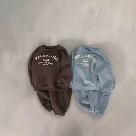 2 Pc Unisex Relax Sweatshirt & Pants Set