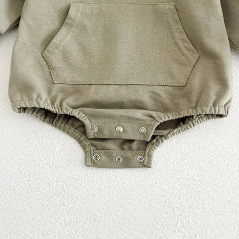 Unisex Baby Bear Ear Hoody Bodysuit