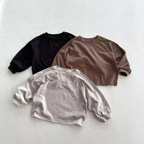 Baby Casual Monotone Stripes Pullover Shirt