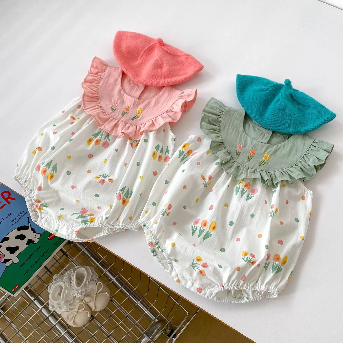 Baby Girl Spring Tulip Bodysuit