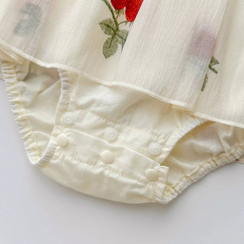 Baby Girl Cherry Ruffle Dress