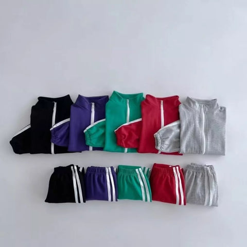 2 Pc Boy Stripe Tracksuit Set