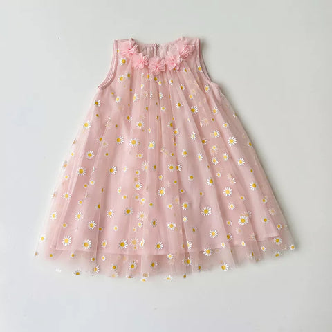 Girls Spring Daisy Tulle Dress