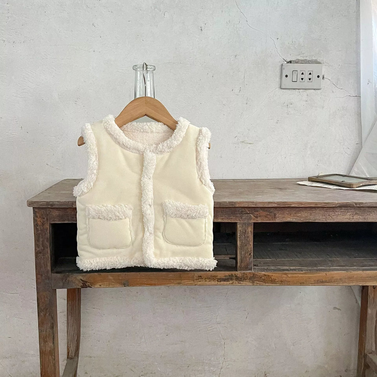Baby Sherpa Lined Suede Vest