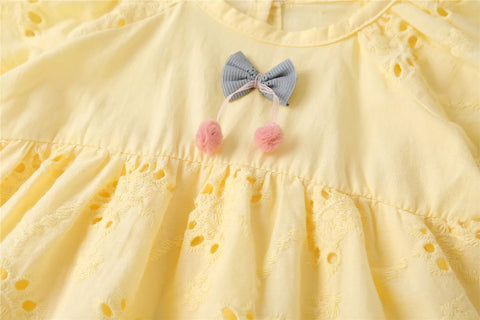 Baby Girl Eyelet Cotton Dress with Hat