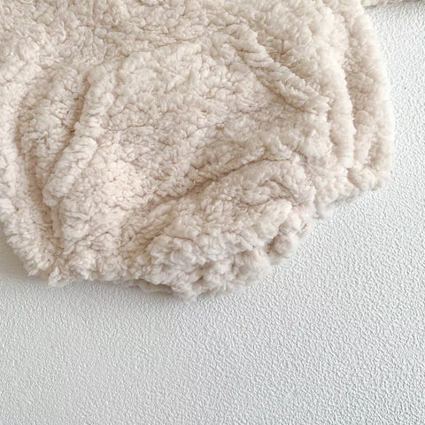 Baby Sherpa Fleece Bear Bodysuit with Hat