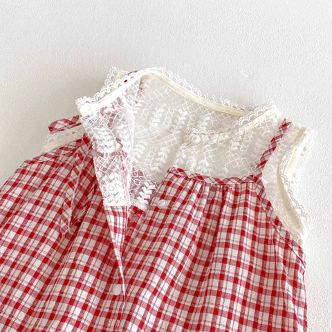 Baby Girl 2 in 1 Gingham Cami Romper