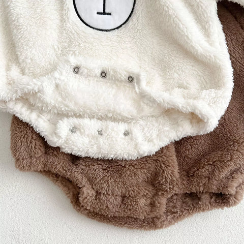 Baby Bear Hooded Fleece Bodysuit