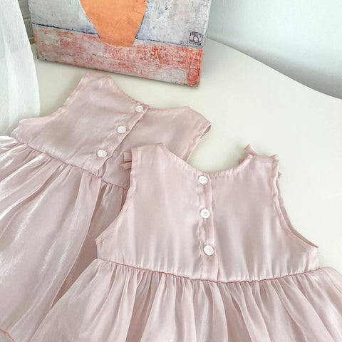 Baby Girl Lavender Satin Tulip Dress