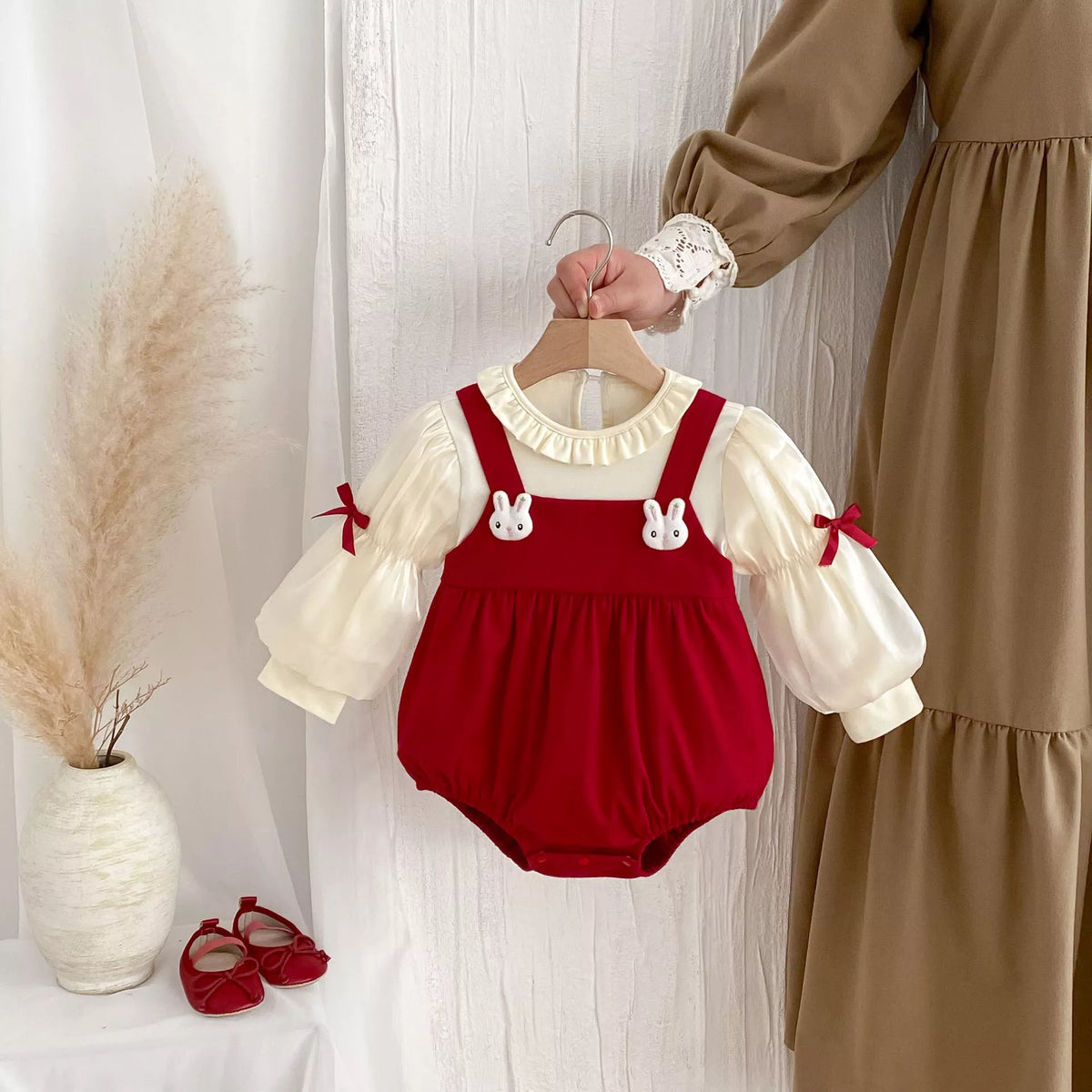 Baby Girl 2 in 1 Winter Bunny Bodysuit