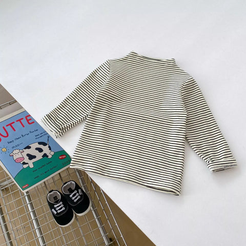 2 Pc Baby Stripe Shirt w/ Denim Overall