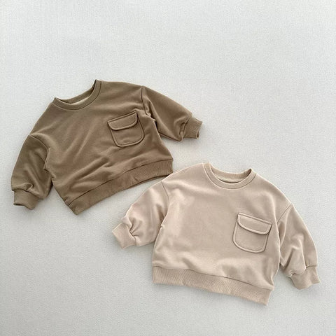 Boys Flap Pocket Pullover Sweat Shirt