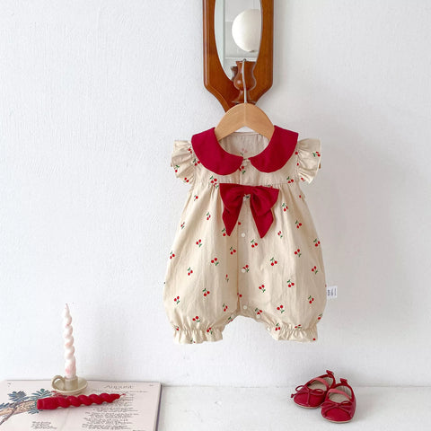 Baby Girl Mini Cherries Short Romper
