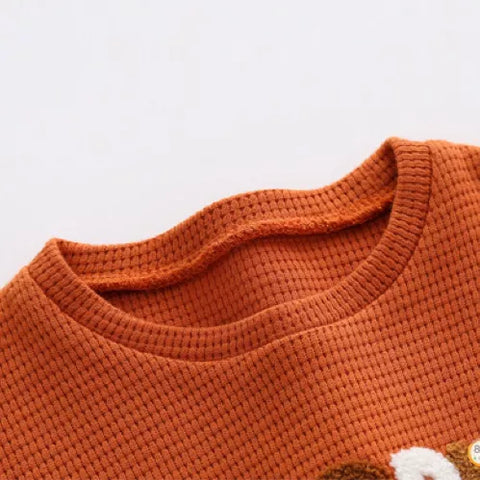 2 Pc Baby Boy Waffle Knit Set
