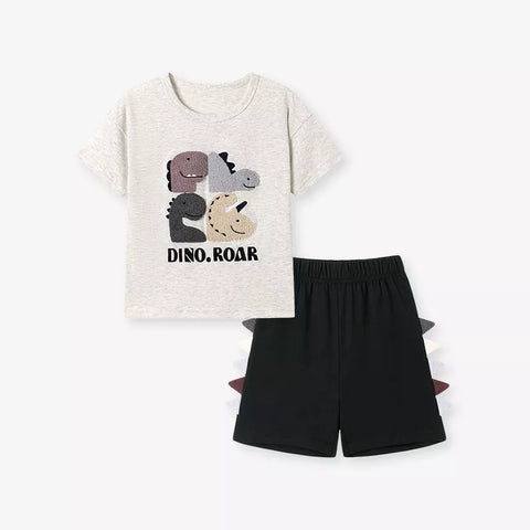 2 Pc Boys Dinosaur Tee & Shorts Set
