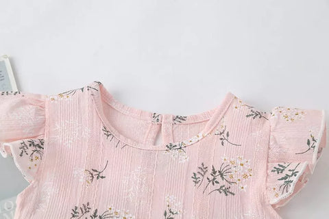 2 pc Baby Girl Ditsy Floral Bodysuit & Headband