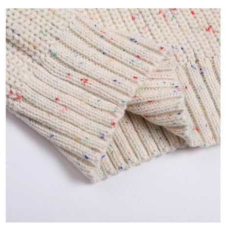 Unisex Baby Speckled Knit Crewneck Sweater