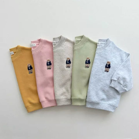 2 Pc Baby Toddler Bear Logo Pullover Sweatsuit