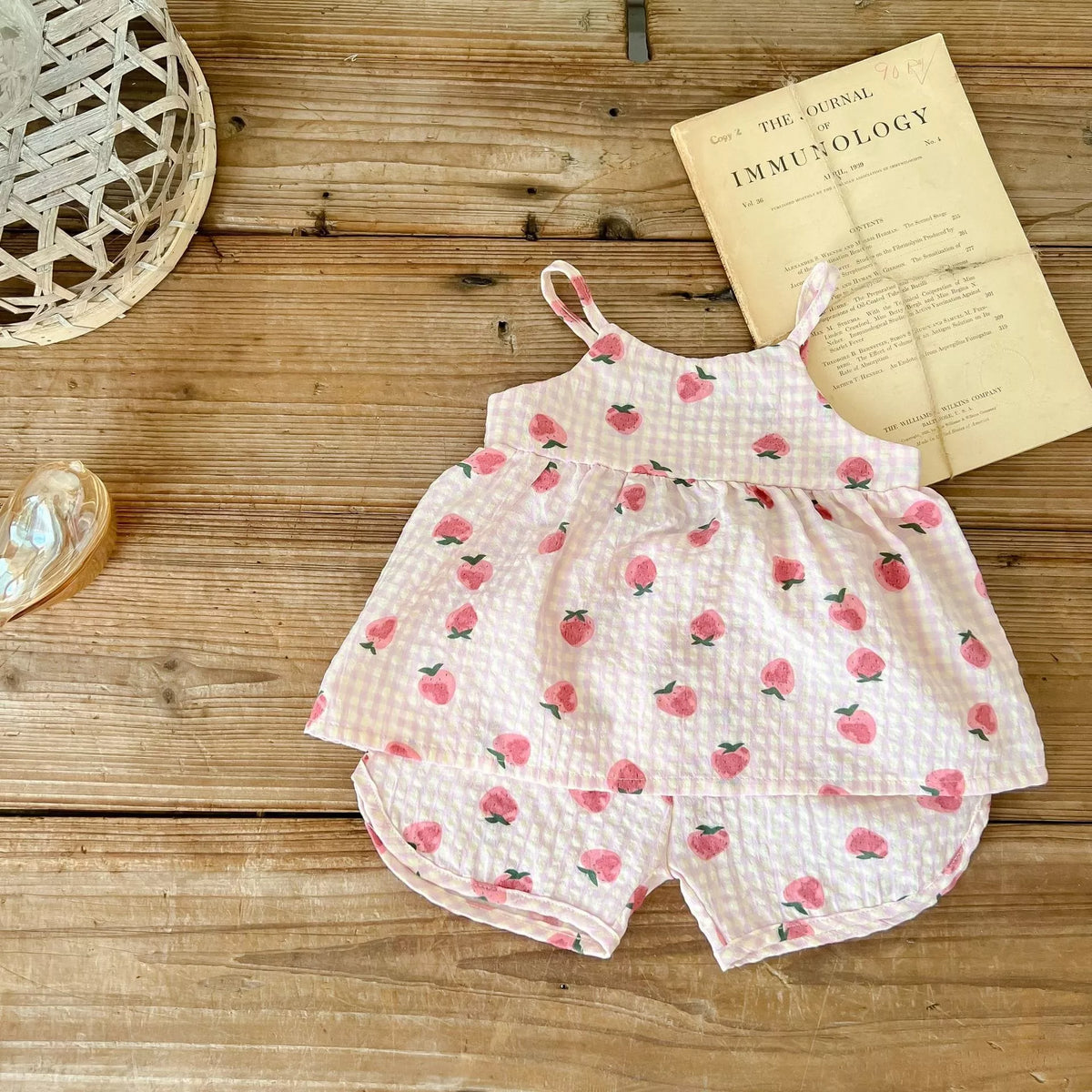 2 Pc Baby Girl Cotton Cami Print & Shorts Set