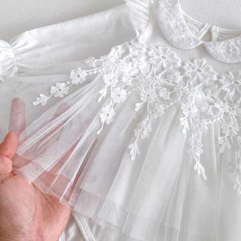 Baby Girl Flower Pattern Tulle Dress