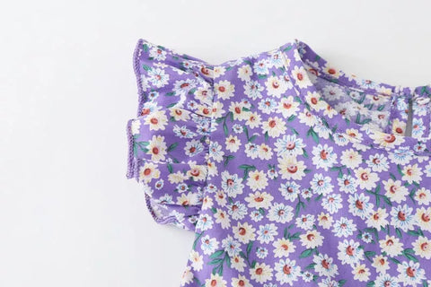 Baby Girl Daisy Print Bodysuit w/Headband