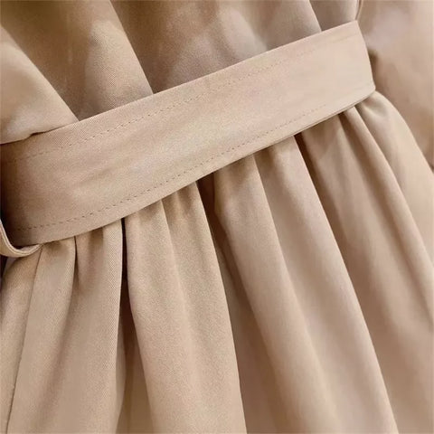 Girl Peter Pan Big Collar Trench Coat