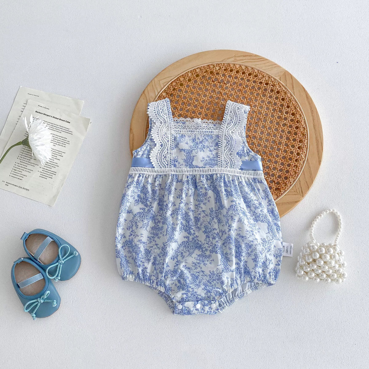 Baby Girl Lace Floral Onesie Bodysuit