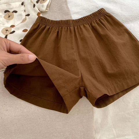 2 Pc Boys Doggy Print Button Up Shirt w/ Shorts