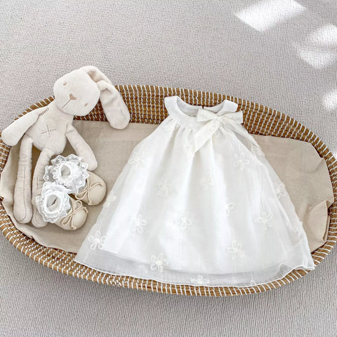 Baby Girl Rosette Halter Bow Dress
