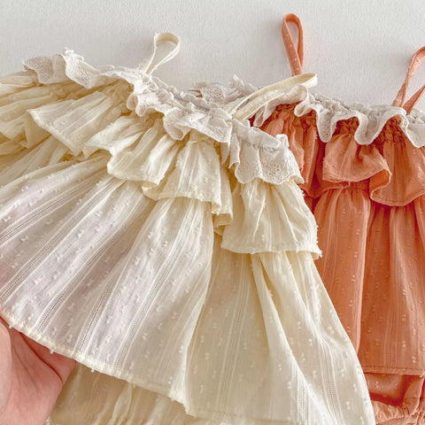 Baby Girl Tiered Ruffle Bodysuit Dress