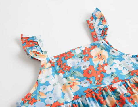2 Pc Baby Girl Floral Pattern Top & Shorts Set