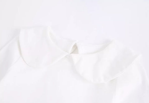 2 Pc Baby Girl Peter Pan Collar Gingham Plaid Bodysuit