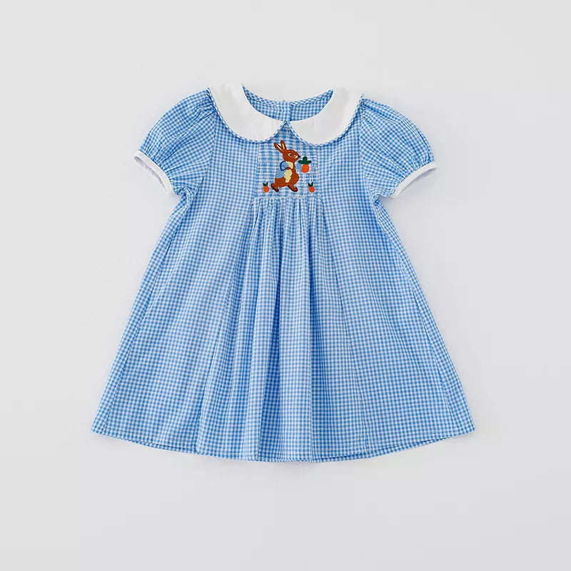 Girls Roger Rabbit Gingham Collar Dress